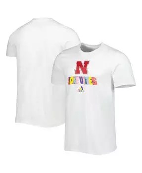Мужская белая футболка Nebraska Huskers Pride Fresh adidas, белый