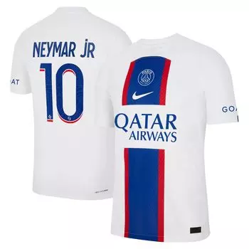 Мужская белая футболка Neymar Jr. Paris Saint-Germain 2022/23 Third Vapor Match Authentic Player Nike