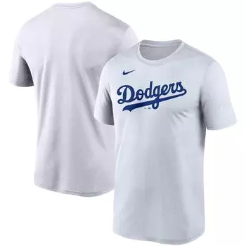 Мужская белая футболка Nike Los Angeles Dodgers Wordmark Legend