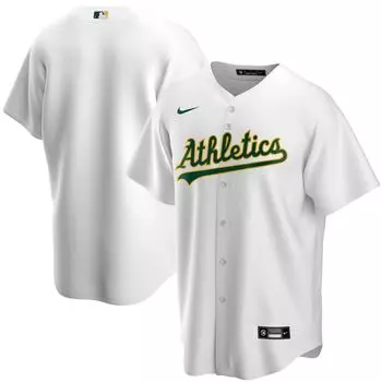 Мужская белая футболка Nike Oakland Athletics Home Replica Team