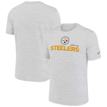 Мужская белая футболка Nike Pittsburgh Steelers Blitz Velocity Modern Performance, цвет Stl White