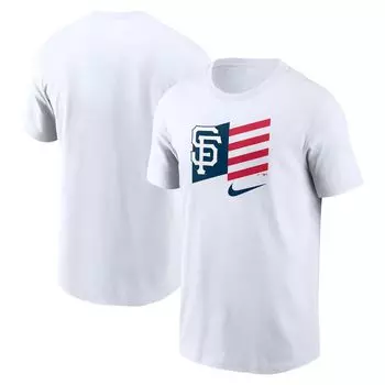 Мужская белая футболка Nike San Francisco Giants Americana Flag
