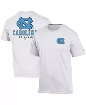 Мужская белая футболка North Carolina Tar Heels Stack 2-Hit Champion, белый