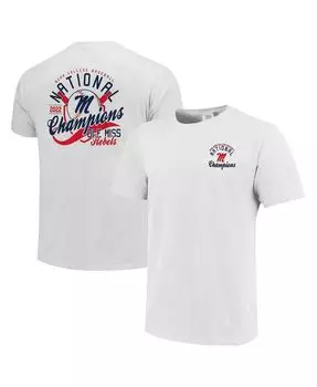 Мужская белая футболка ole miss rebels 2022 ncaa men's baseball college world series champions со сценарием Image One, белый