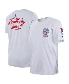 Мужская белая футболка philadelphia 76ers 2022/23 city edition elite pack New Era, белый