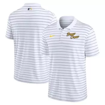 Мужская белая футболка-поло Milwaukee Brewers City Connect Victory Performance Nike