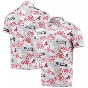 Мужская белая футболка-поло Reyn Spooner Atlanta Braves Performance