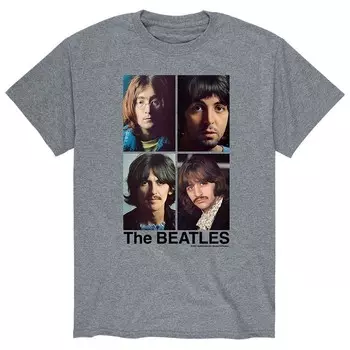 Мужская белая футболка с альбомом The Beatles Licensed Character, серый