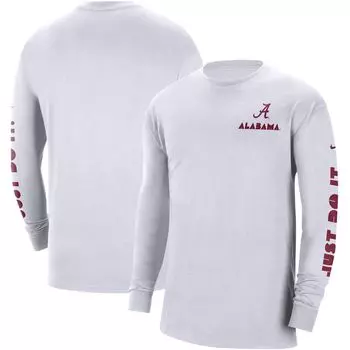 Мужская белая футболка с длинным рукавом Alabama Crimson Tide Heritage Max 90 Nike