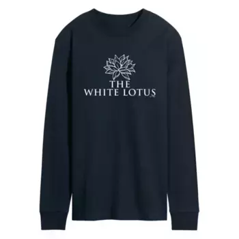 Мужская белая футболка с длинным рукавом и логотипом Lotus Licensed Character, синий