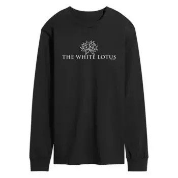 Мужская белая футболка с длинным рукавом и логотипом Lotus Licensed Character, черный