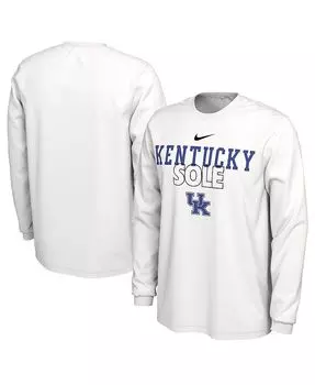Мужская белая футболка с длинным рукавом Kentucky Wildcats On Court Nike, белый