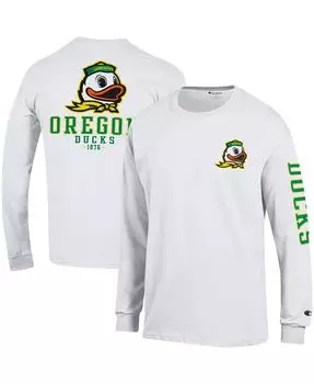 Мужская белая футболка с длинным рукавом oregon ducks team stack Champion, белый