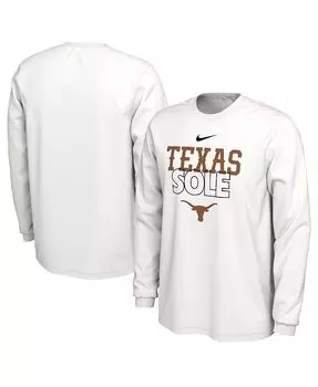 Мужская белая футболка с длинным рукавом Texas Longhorns On Court Nike, белый