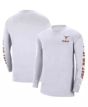 Мужская белая футболка с длинным рукавом texas longhorns heritage max 90 Nike, белый