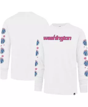 Мужская белая футболка с длинным рукавом Washington Wizards City Edition Downtown Franklin '47 Brand, белый