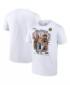 Мужская белая футболка с фирменным логотипом Denver Nuggets 2023 Finals NBA Champions Windmill Team Карикатура Big and Tall Fanatics, белый