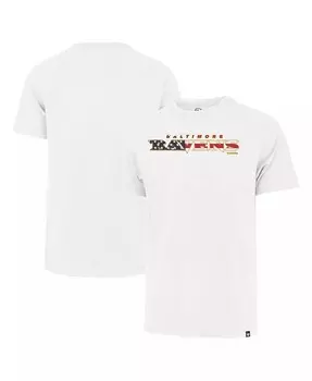 Мужская белая футболка с флагом Baltimore Ravens и надписью Franklin '47 Brand, белый