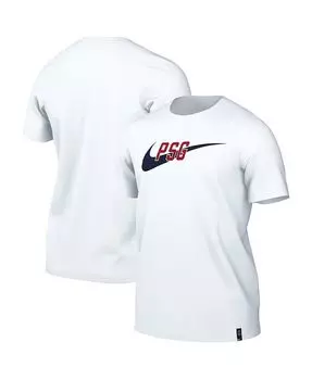 Мужская белая футболка с галочкой Paris Saint-Germain Nike, белый