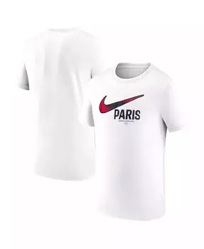 Мужская белая футболка с галочкой Paris Saint-Germain Nike, белый