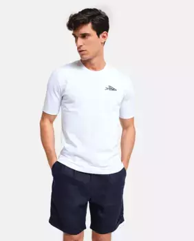 Мужская белая футболка с коротким рукавом PENINSULA, белый