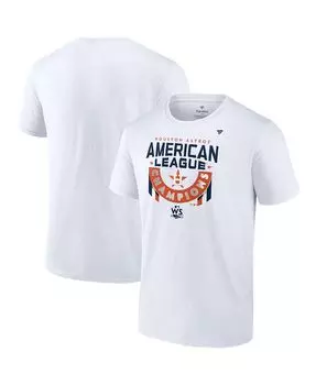 Мужская белая футболка с коротким рукавом с фирменным логотипом Houston Astros 2022 American League Champions Locker Room Fanatics, белый