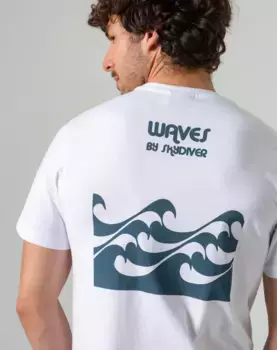 Мужская белая футболка с коротким рукавом Skydiver, белый