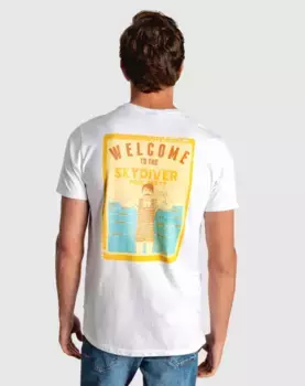 Мужская белая футболка с коротким рукавом Skydiver, белый