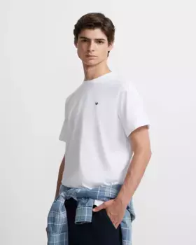 Мужская белая футболка с короткими рукавами для теннисного клуба Silbon, белый