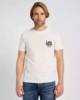 Мужская белая футболка с короткими рукавами Lee, белый
