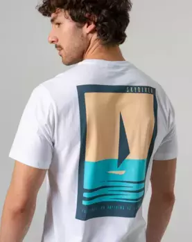 Мужская белая футболка с короткими рукавами Skydiver, белый