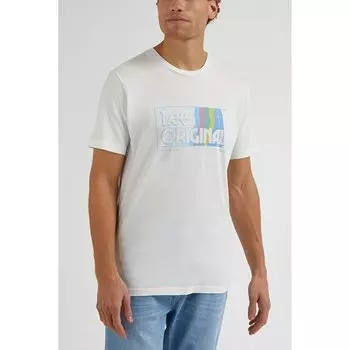 Мужская белая футболка с круглым вырезом Lee