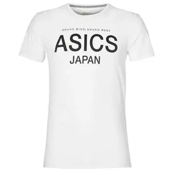 Мужская белая футболка с логотипом Asics, белый