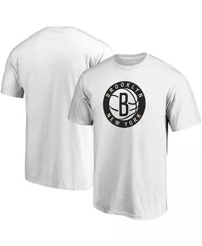 Мужская белая футболка с логотипом Brooklyn Nets Primary Team Fanatics, белый