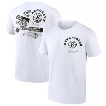 Мужская белая футболка с логотипом Brooklyn Nets Street Collective Fanatics