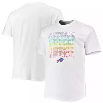 Мужская белая футболка с логотипом Buffalo Bills Big & Tall City Pride Fanatics