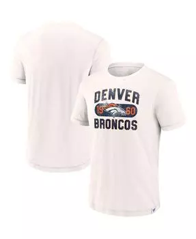 Мужская белая футболка с логотипом Denver Broncos Act Fast Fanatics, белый