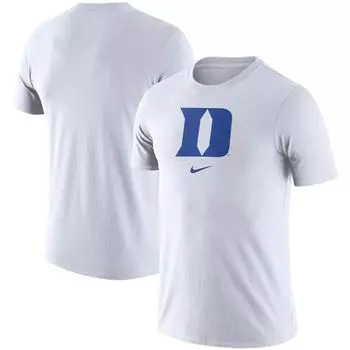 Мужская белая футболка с логотипом Duke Blue Devils Essential Nike