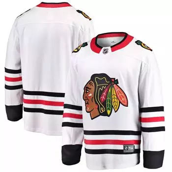 Мужская белая футболка с логотипом Fanatics Chicago Blackhawks Breakaway
