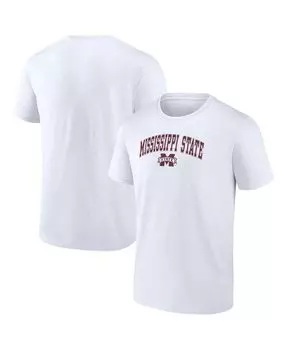 Мужская белая футболка с логотипом команды Mississippi State Bulldogs Campus Fanatics, белый
