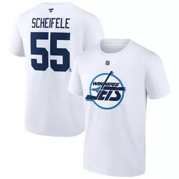 Мужская белая футболка с логотипом Mark Scheifele Winnipeg Jets Special Edition 2.0 с именем и номером Fanatics