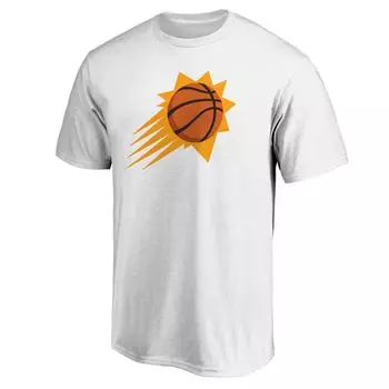 Мужская белая футболка с логотипом основной команды Phoenix Suns Fanatics