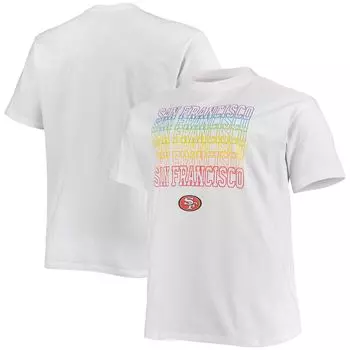 Мужская белая футболка с логотипом San Francisco 49ers Big & Tall City Pride Fanatics