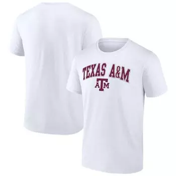 Мужская белая футболка с логотипом Texas A&M Aggies Campus Fanatics