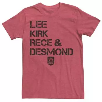 Мужская белая футболка с надписью ESPN College GameDay Lee Kirk Rece & Desmond Licensed Character