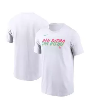 Мужская белая футболка с надписью San Diego Padres City Connect Nike, белый