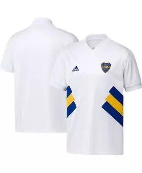 Мужская белая футболка с символом футбола Boca Juniors adidas