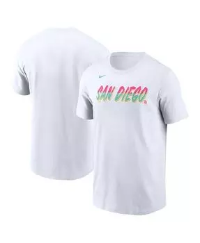 Мужская белая футболка San Diego Padres City Connect с надписью Nike, белый