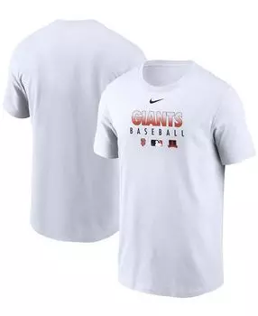 Мужская белая футболка san francisco giants authentic collection team performance Nike, белый