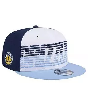 Мужская белая/голубая бейсболка Memphis Grizzlies Throwback Gradient Tech Font 9fifty Snapback Hat New Era, белый